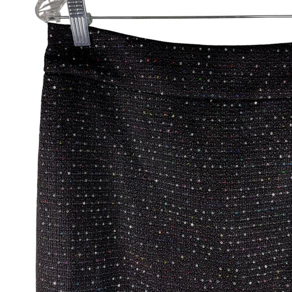 Nine West Pencil Skirt La Vie En Rose Black Multi Sequin 8 New - Picture 2 of 14